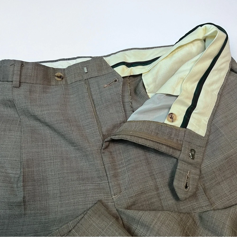 Vintage Tommy Hilfiger‎ Wool Pleated Pants Men’s 36 Missing Button